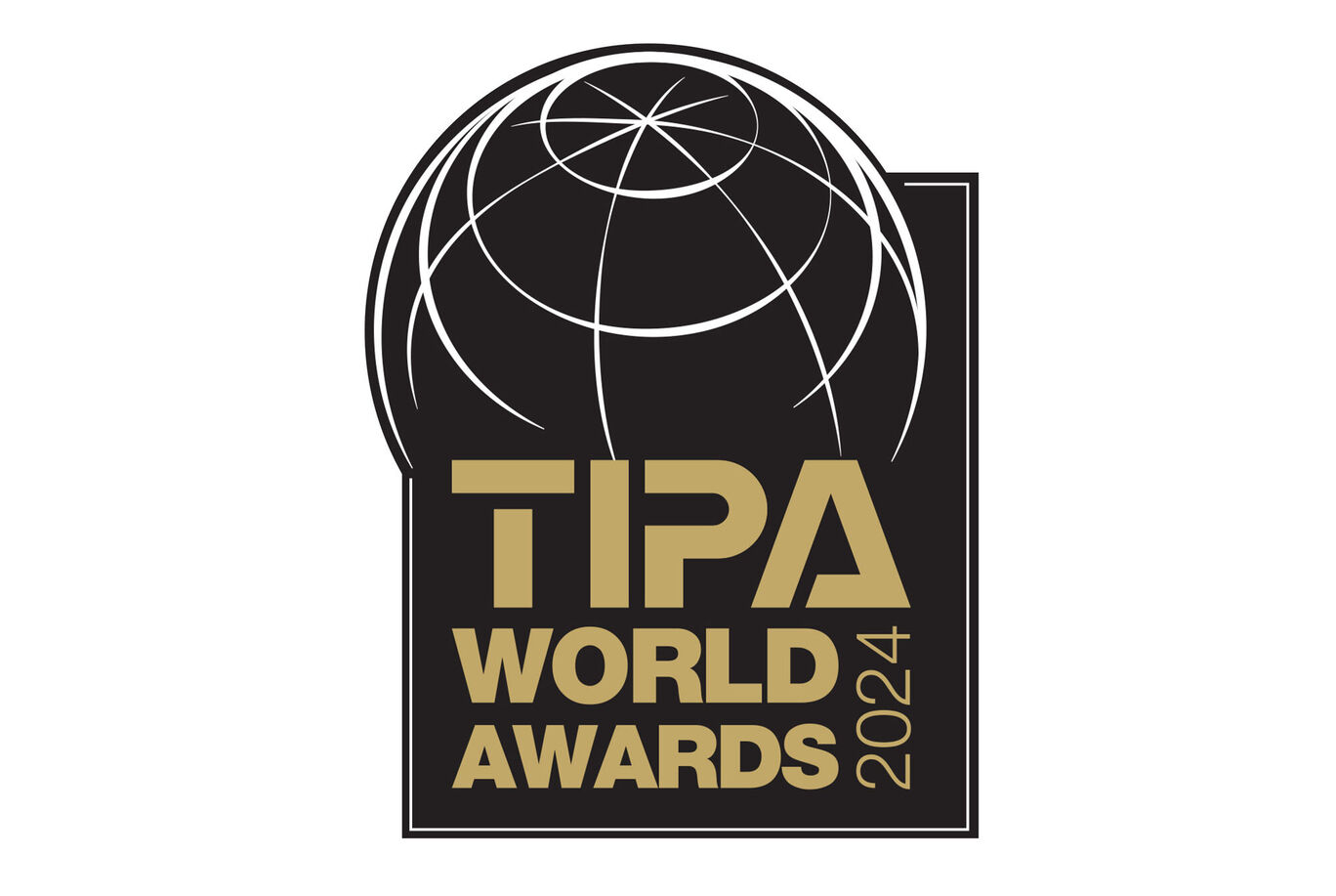 Logo for TIPA World Awards 2024 med stiliseret verdensbillede