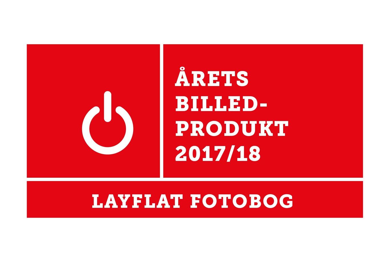 Logoen på Årets Billedprodukt 2017/18 med et strøm symbol.