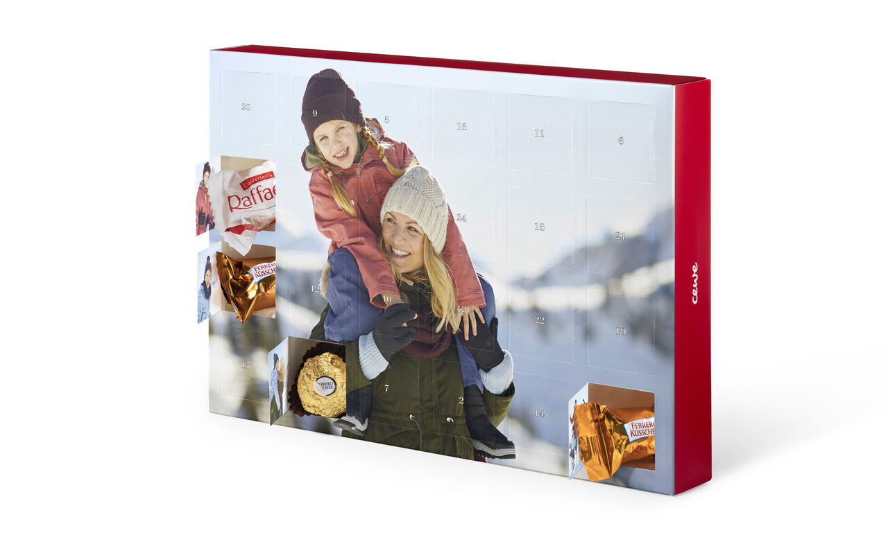Adventskalender med personaliserede billeder og gaver